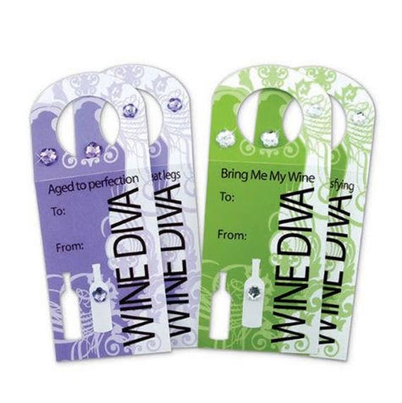 Wine Bottle Gift Tag - Wine Diva, Sold Individually