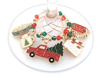 Christmas Wine Charms - Movie Night - 6/Pack