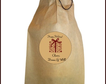 Christmas Wine Bag - Christmas Gift Bag
