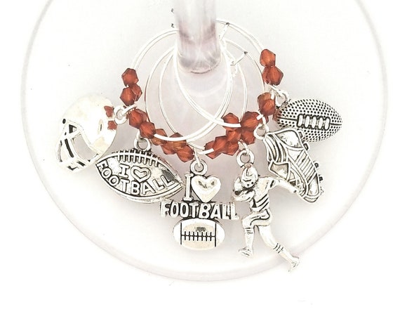 Super Bowl Wine Charms - Football Wine Charm - 1 pack