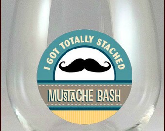 Cinco De Mayo - Mustache Bash Glass Decals, 10 pack - Glass Not included