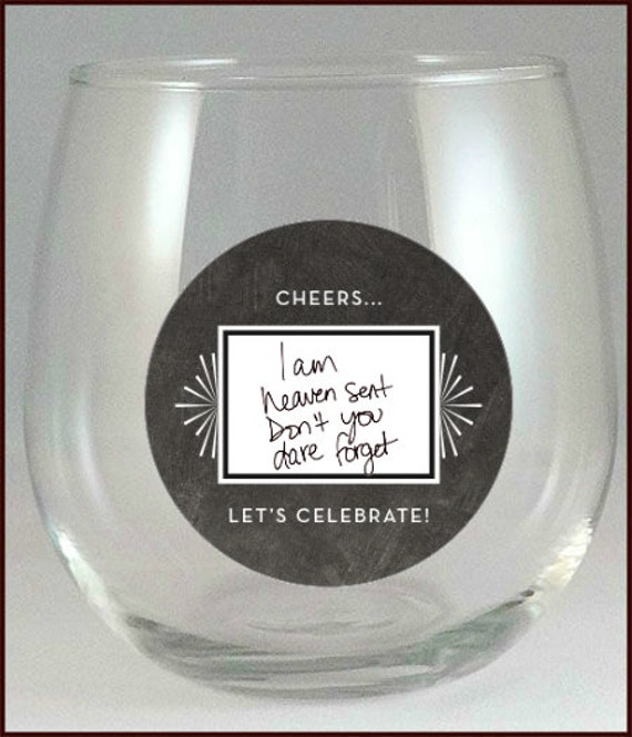 Wine Glass Decals - Write whatever you like on them - Glass Not Included, 10 pack