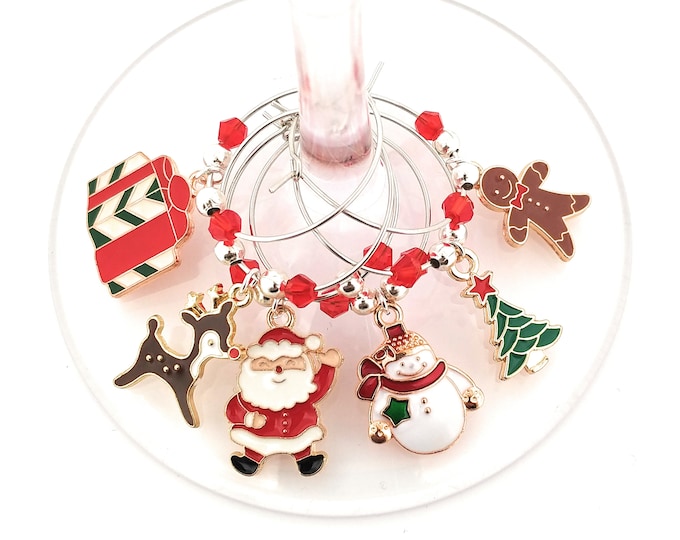 Christmas Wine Charms - Oh Deer 6 Pack