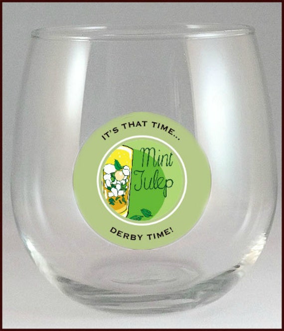 Kentucky Derby Glass Decals - Mint Julep Glass Decals, 10 Pack - Glass Not Included