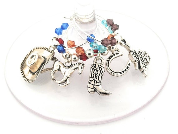 Horse Themed Wine Charms - 5 Per Set