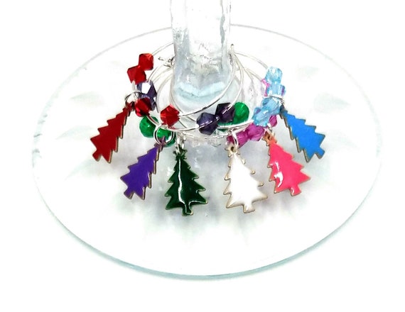 Christmas Tree Wine Charms - Trees 6/Pack