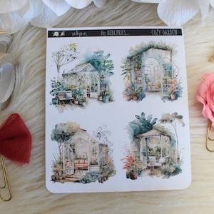 COZY GARDEN Decor, Planner Decoration, Spring Stickers, Planner Stickers