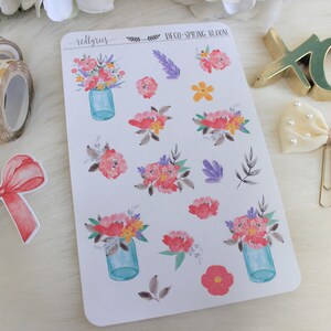 Spring Bloom Deco Stickers, Planner Stickers - Etsy