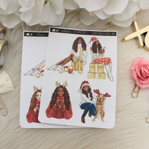 Mini Christmas Fashion Girls #5, ELIGE TU OPCIÓN, Pegatinas de moda, Pegatinas planificadoras