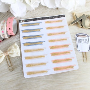 Navy & Blush Smears, Planner Stickers, Planner Deco