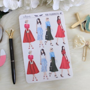 Mini Fashionistas #2, Planner Stickers, Fashion Girls