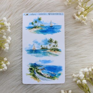 Ocean View VOL 3, Planner Decoration, Journal Stickers, Planner Stickers, Fashion Stickers