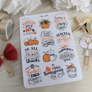 Fall Quotes, Planner Stickers