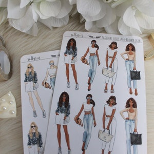 Mini Fashion Girls #46, ESCOLHA SUA OPÇÃO, Adesivos Fashion