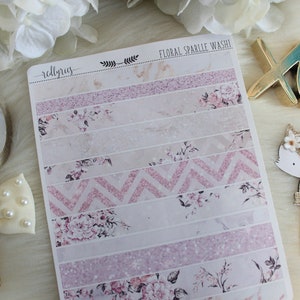 Floral Sparkle Washi Strips