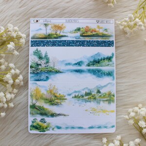 Lake Mist, Adesivi per Planner, Adesivi per Diario, Adesivi
