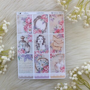 Vintage poëzie volle dozen, lentestickers, plannerdecoratie, dagboekstickers, plannerstickers, modestickers