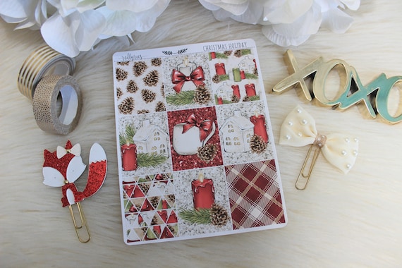 PLANNER STICKERS: Christmas, Holiday, To Do Boxes
