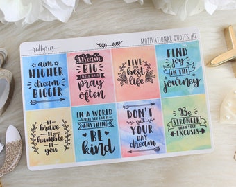 Motivational Quotes #2, ECLP Planner Stickers