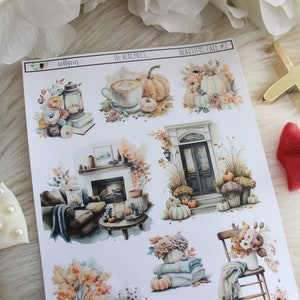 BEAUTIFUL FALL #2, Decorazione Planner, Adesivi per diario, Adesivi Planner, Adesivi moda