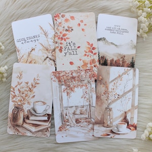 6 Fall Journal Cards Vol 2, Planner Decoration, Journal Cards, Planner Cards, Journal Prompts