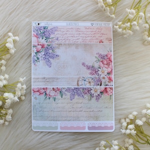 Vintage poëzie-washi-strips, lentestickers, plannerdecoratie, dagboekstickers, plannerstickers, modestickers