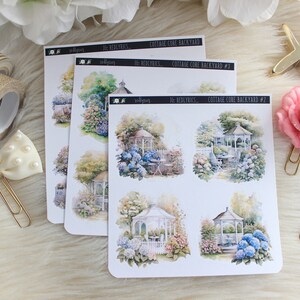 COTTAGE BACKYARD, Choose Your Option, Planner Decoration, Spring Stickers, Planner Stickers