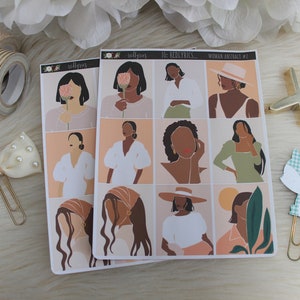 Mulher Resumo #2, ESCOLHA SUA OPÇÃO, Adesivos de Planner