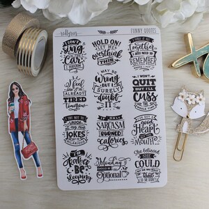 FUnny Quotes, Planner Stickers, Planner Quotes