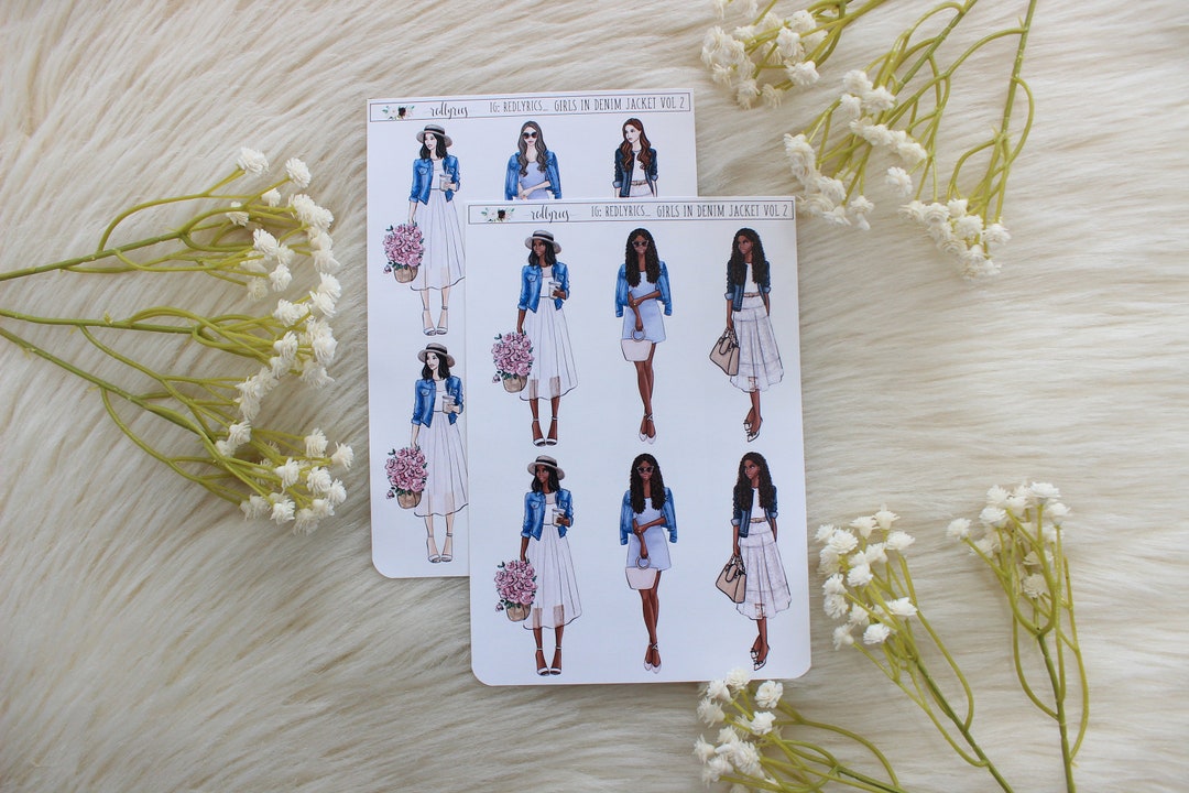 Mini Girls in Denim Jacket Vol 2, CHOOSE YOUR OPTION, Planner ...