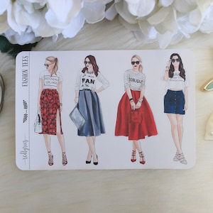 Fashion Tees, Fashion Girls, Planner Stickers