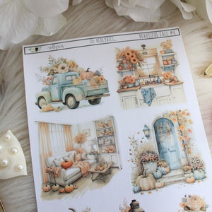 BEAUTIFUL FALL #4, Decorazione Planner, Adesivi per diario, Adesivi Planner, Adesivi moda