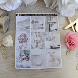 Winter Aesthetic #3, ECLP Boxes, Planner Stickers