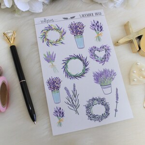 Lavender Deco, Planner Stickers, Planner Supplies