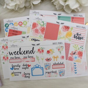 Sweet Posies, Planner Stickers, ECLP stickers