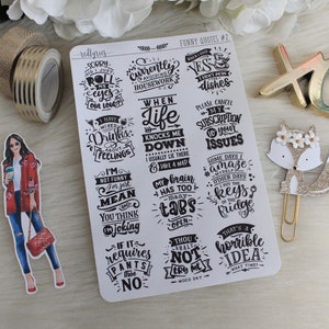 Funny Quotes #2, Planner Stickers, Planner Quotes