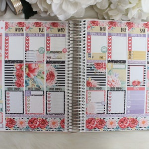 SPRING PEONIES, ECLP Planner Stickers, Planner Kit