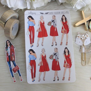 Mini Fashion Girls #14, Fashion Stickers,