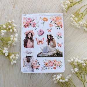 Bella primavera Vol 2, SOLO PELLE CHIARA, Decorazione pianificatore, adesivi per diario, adesivi pianificatore, adesivi di moda