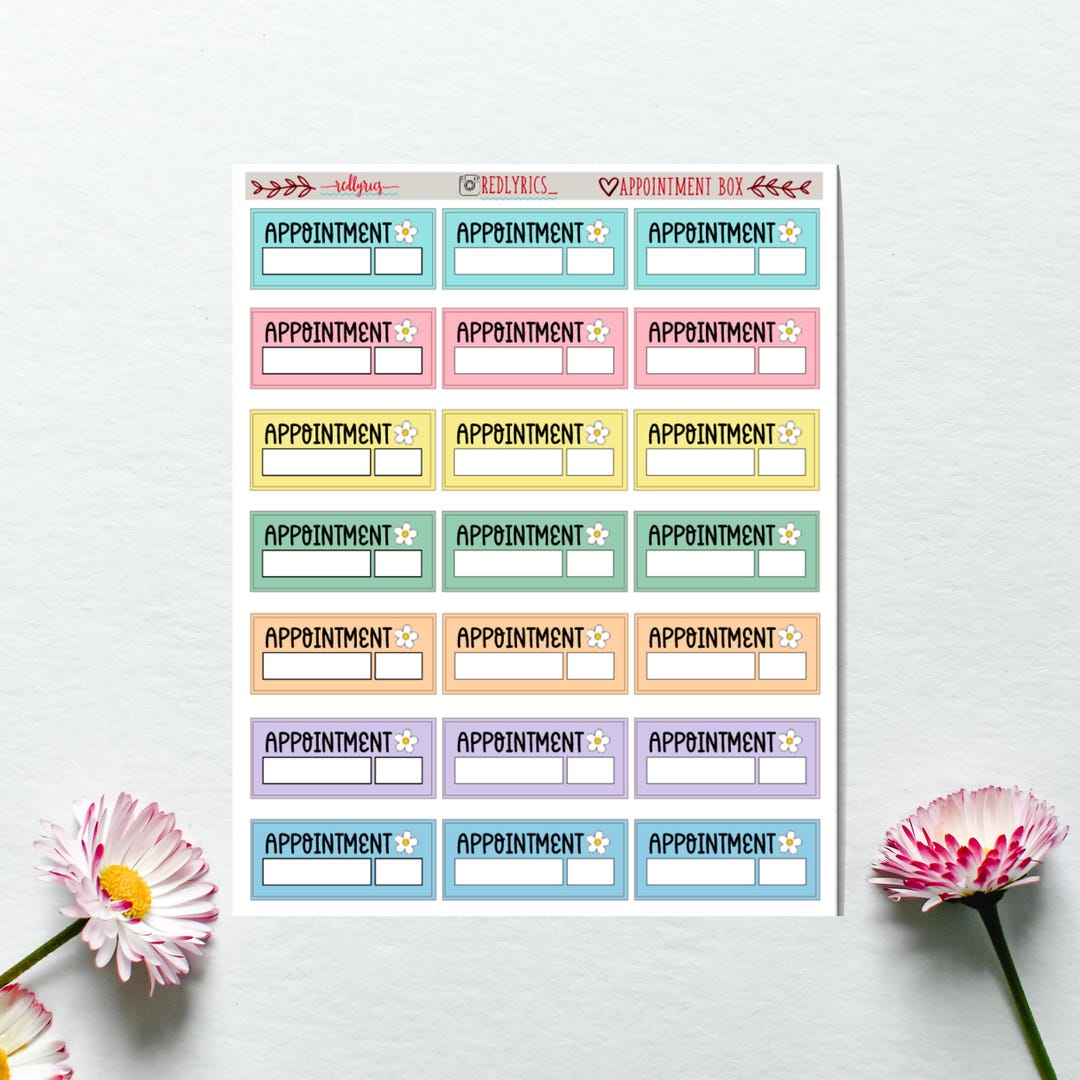 Appointment Boxes: ECLP- Journaling Stickers - Planner - Etsy