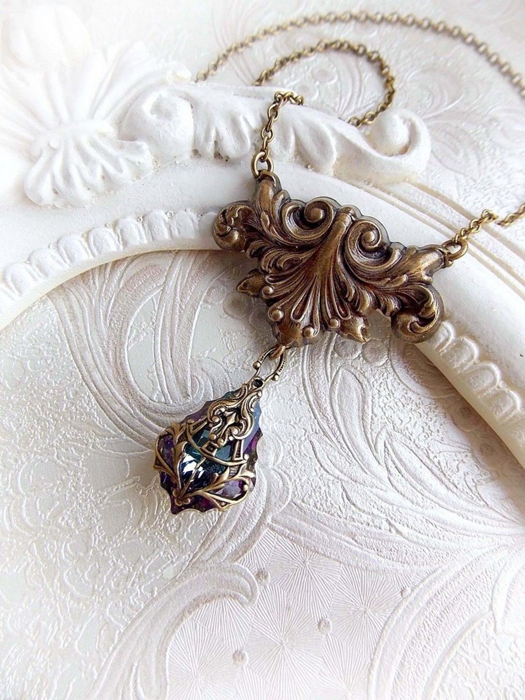 Renaissance Necklace Vitrail Swarovski Crystal Necklace - Etsy