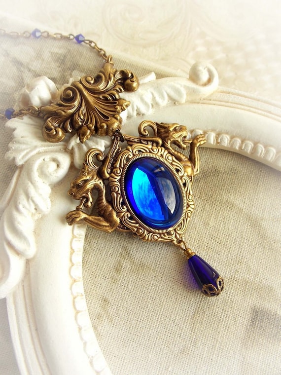 Gorgeous Blue Necklace - Statement Necklace - $16.00 - Lulus