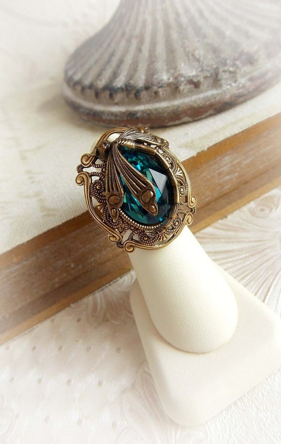 Large Bronze Dragonfly Ring Large Bronze Dragonfly Ring