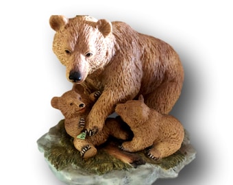 Cabin Decor | Vintage Homco Bears | Porcelain Brown Bear Figurine | Lodge Decor