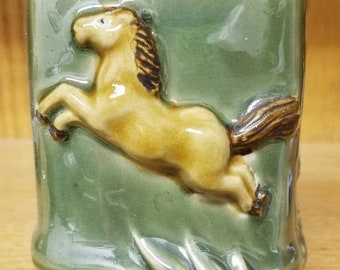 Pottery Planter | Horse Stallion Design | Decor For The Home