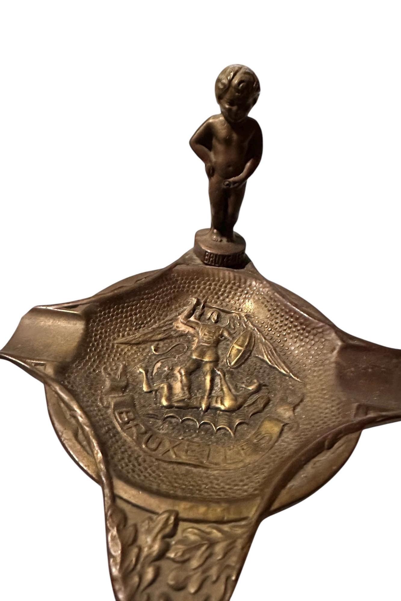 Reserved for Thomas Young. Repurchase  Vintage Brussels Collectible Manneken Pis Ashtray | Unique Cast Brass Souvenir & Home Decor