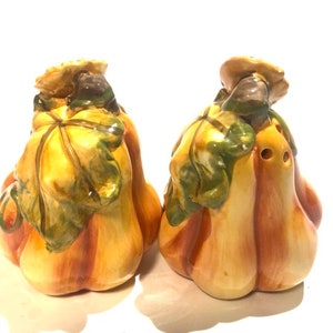 Festive Autumn Salt and Pepper Shaker Set | Hand Painted Fall Decor | Thanksgiving Shakers