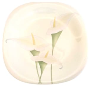 Mikasa China Floral Gallery Lily Salad Plates