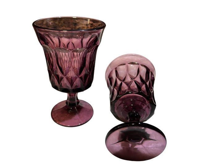 Noritake Perspective Plum Drinkware Water Goblet Set of 2
