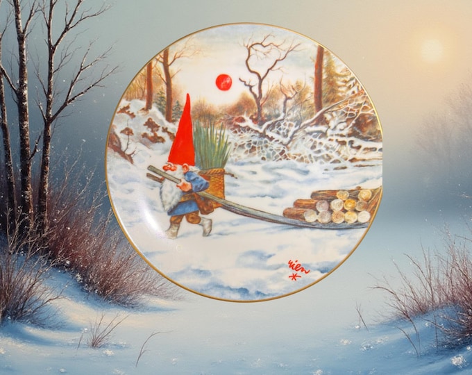 Gnomes Four Seasons Porcelain Winter Rien Poortvliet Keep the Gnome Fires Burning